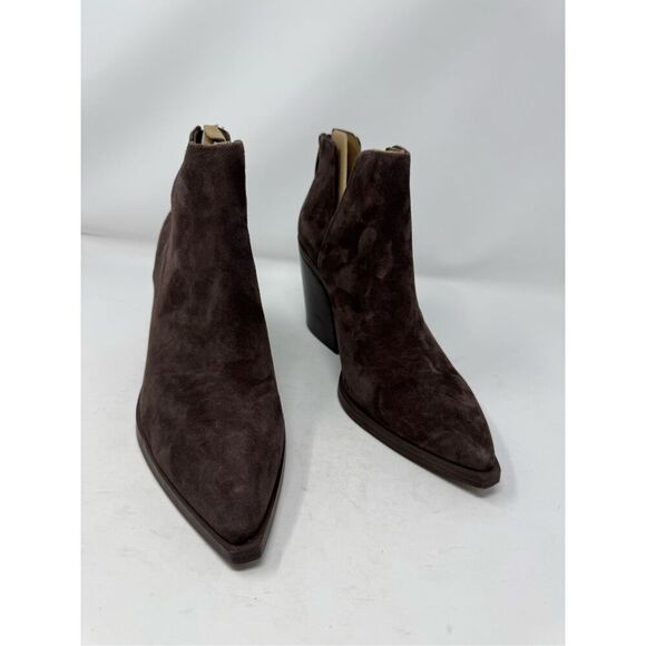 Vince Camuto Gigietta Suede Back Zip Chelsea Booties Brown Size 7.5 NWOB - Picture 11 of 14
